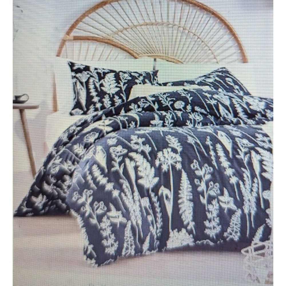 JANZAA 2 Pieces Duvet Cover,Floral Duvet Cover Black Duvet Cover Botanical Flowe